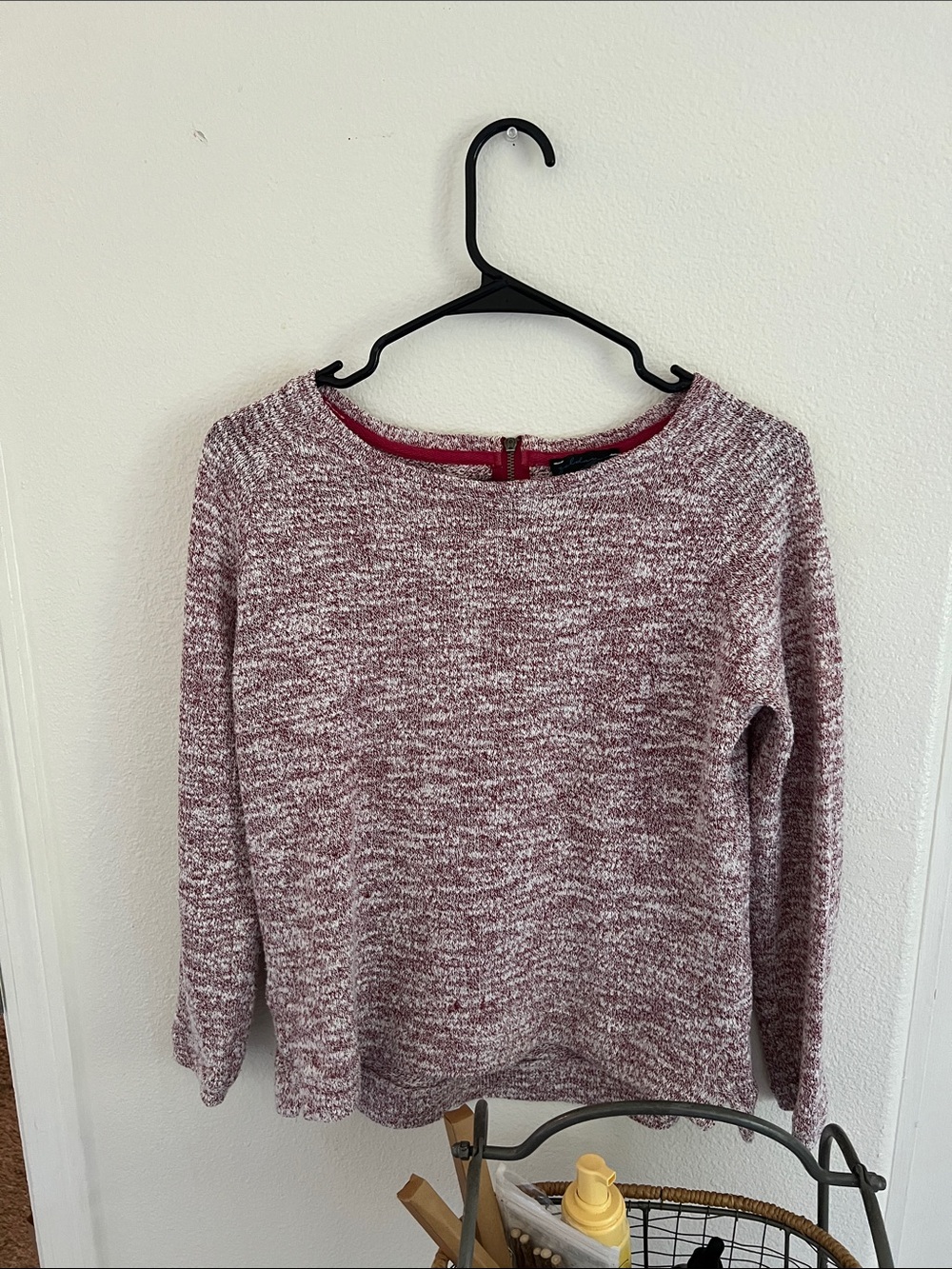Marled Red Crewneck Sweater